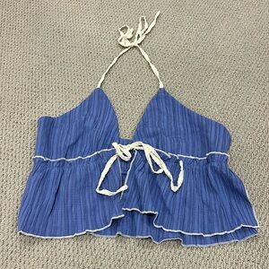 Shein Halter Neck Tie Top